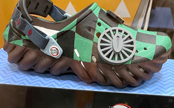 Crocs x Demon Slayer Tanjiro Clogs on Top of the Box