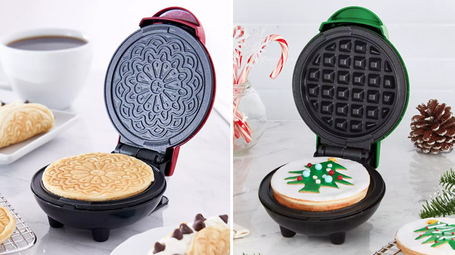 Dash Pizzelle and Tree Mini Waffle Makers