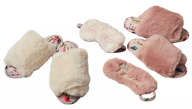 Dearfoams Women's Slide Slippers with Sleep Mask