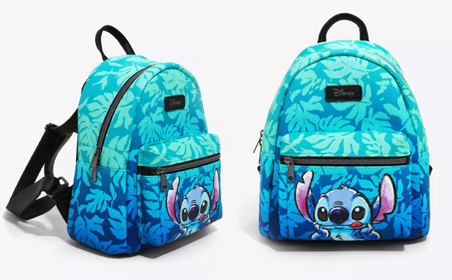 Disney Lilo Stitch Mini Backpack on a Cream Background