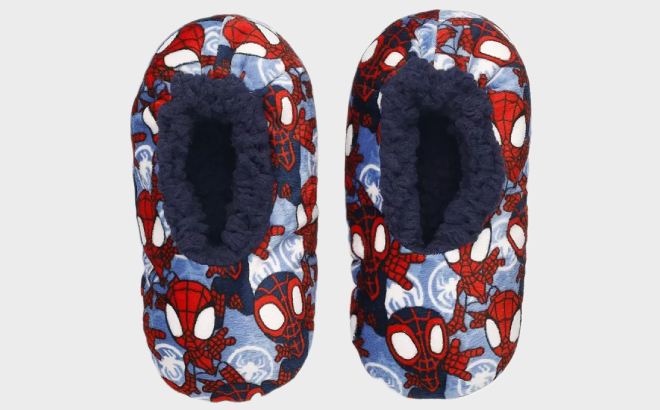 Disney Marvel Spidey Fuzzy Babba Slipper Socks