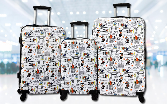 Disney Mickey Mouse 3 Piece Luggage Set