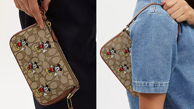 Disney X Coach In Signature Jacquard With Mickey Mouse Print