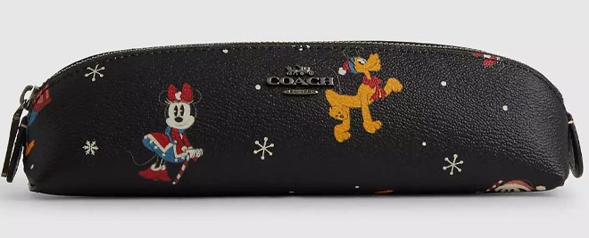 Disney X Coach Pencil Case with Holiday Print