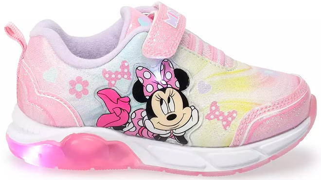 Disneys Minnie Mouse Toddler Girls Light Up Shoes