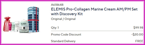 ELEMIS Pro Collagen Marine Cream AMPM Set Checkout Screen