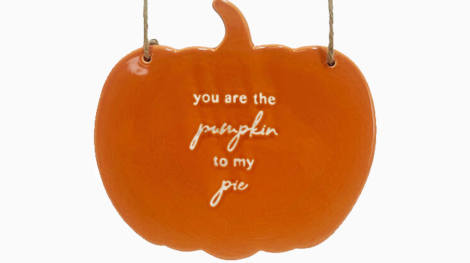 Fall Orange Pumpkin to My Pie Hanging Wall Sign by Place Time