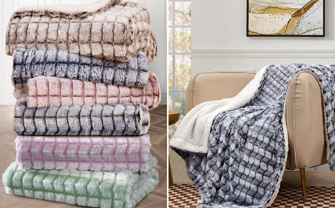 Faux Fur Throw Blankets 1