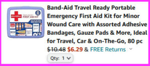 Johnson & Johnson 80-Piece First Aid Kit $6.56 Shipped