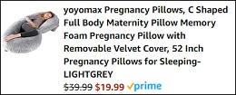 Full Body Maternity Pillow Checkout