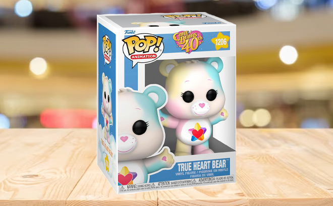 Funko Pop Care Bears 40th Anniversary True Heart Bear on a Table