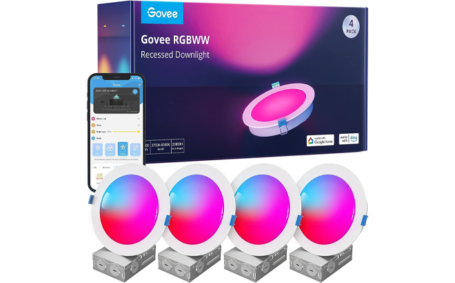 Govee Smart Recessed Lighting 4 Pack