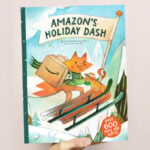 Hand Holding an Amazons Holiday Dash Kids Gift Book