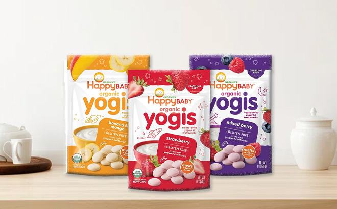 Happy Baby Organic Yogis Fruit Snacks 3-Pack