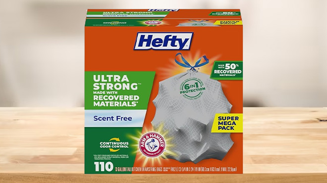 Hefty 110 Count Ultra Strong Tall Kitchen Trash Bags