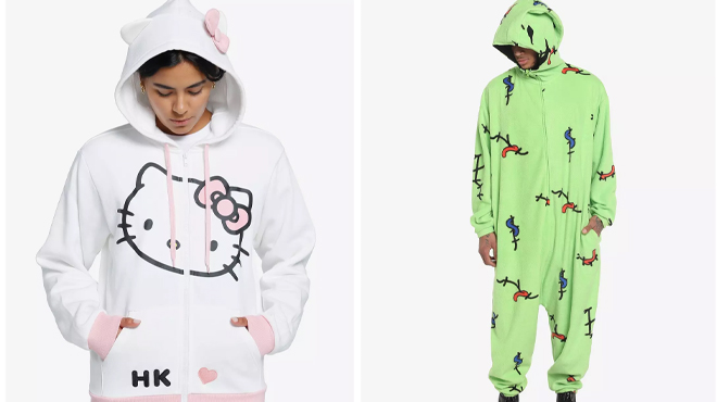 Hello Kitty 3D Ears Girls Hoodie and The Nightmare Before Christmas Oogie Boogie Kigurumi