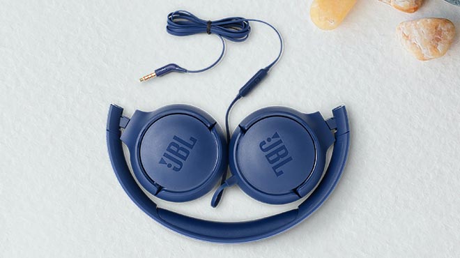 JBL Tune 500 Wired Headphones Blue