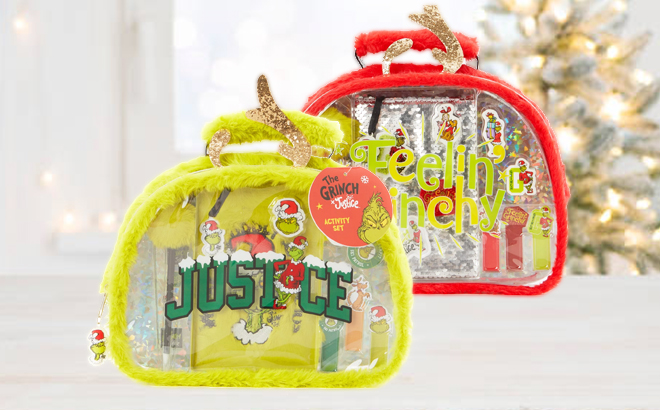 Justice Girls Grinch 10 25 Inch Handbag Stationary Sets