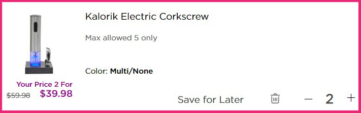 Kalorik Electric Corkscrew Summary