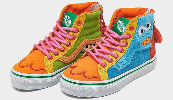 Kids Toddler Vans x Sesame Street SK8 Hi Zip Casual Shoes