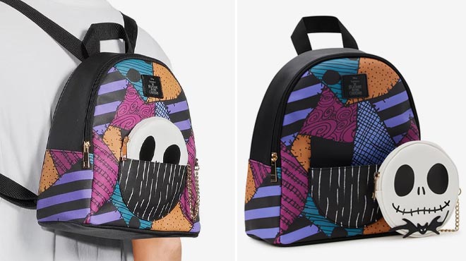 Lady with Disney Nightmare Before Christmas Mini Backpacks