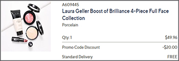 Laura Geller 4 Piece Full Face Collection Checkout Screenshot