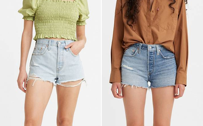 Levis 501 High Rise and Two Tone Womens Shorts