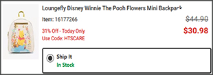 Loungefly Disney Winne The Pooh Mini Backpack Cart Screenhot