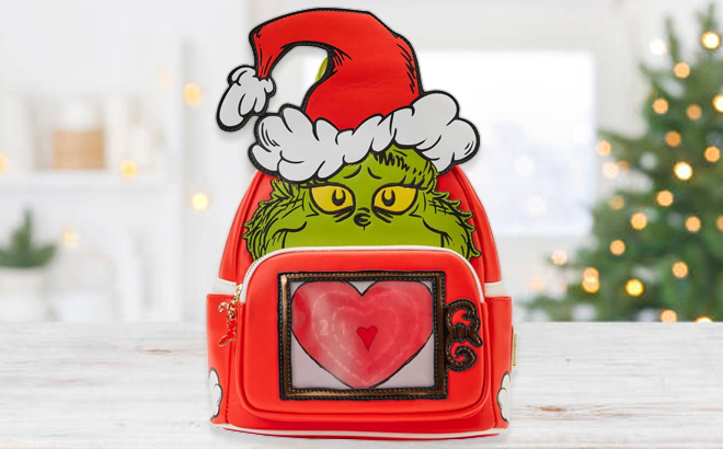 Loungefly Dr Seuss Grinch Heart Mini Backpack