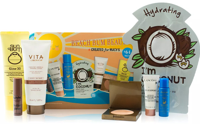 Macys Beach Bum Eight Piece Beauty Set