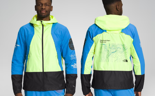 Man Wearing The North Face Trailwear Wind Whistle Jacket