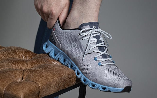 Man is Wearing On Running Mens X Cloud 2 Shoe in Alloy Color