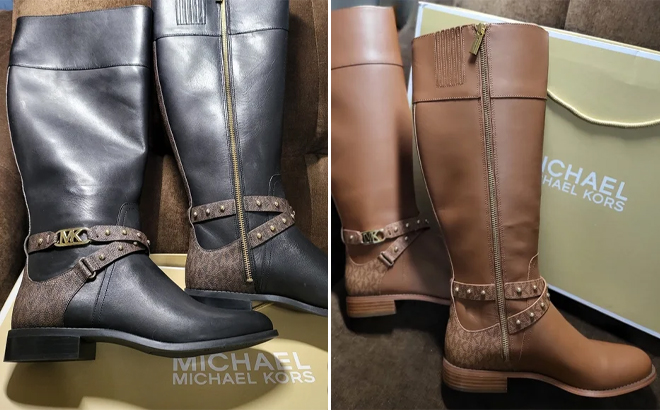 Michael Kors Faux Leather Riding Boots