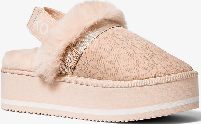 Michael Kors Fifi Signature Logo Platform Slippers