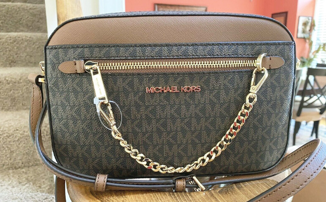 Michael Kors Jet Set Large Logo Crossbody Bag