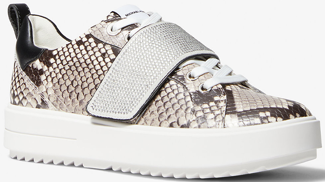 Michael Kors Snake Embossed Leather Sneakers