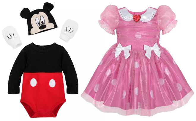 Mickey and Minnie Mouse Baby Costume Bodysuit