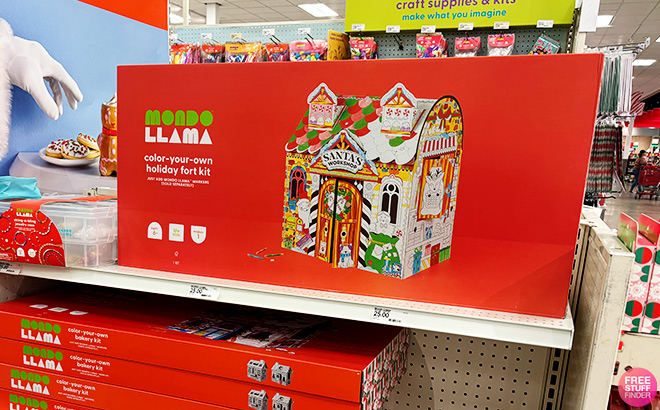 Mondo Llama Christmas Craft Color Your Own Santas Workshop Fort