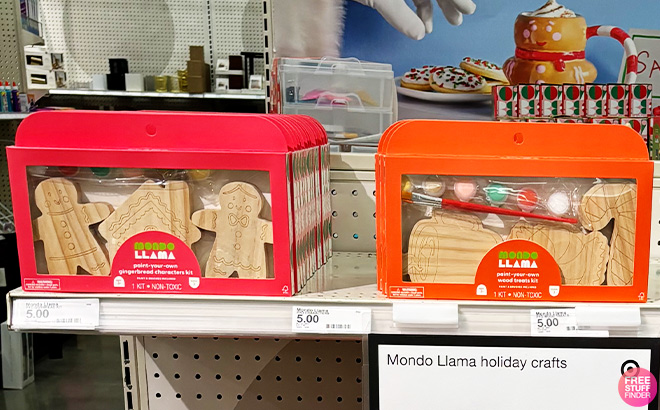 Mondo Llama Christmas Wood Treats and Gingerbread Characters Kits