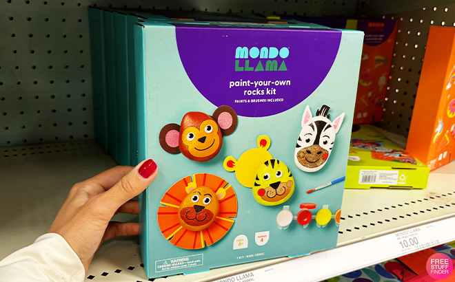 Mondo Llama Paint Your Own Rocks Kit Animal on the Shelf