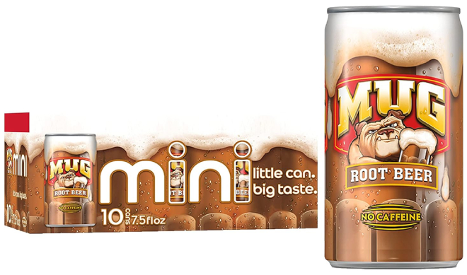 Mug Root Beer Soda 10 Pack Mini Cans