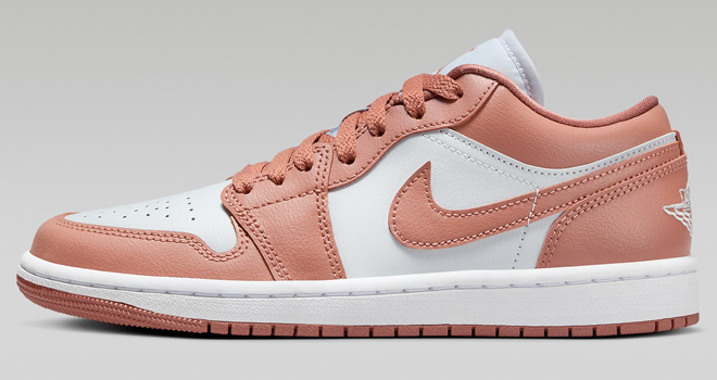 Nike Air Jordan 1 Low Pure PlatinumWhiteSky J Orange Womens Shoe