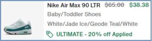 Nike Air Max 90 LTR Toddler Shoe Checkout Summary