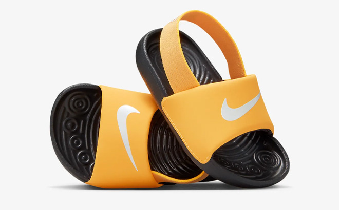 Nike Kawa Toddler Slides in Laser Orange Color