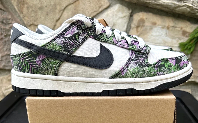 Nike Womens Dunk Low Next Nature Shoes on a Shoe Box