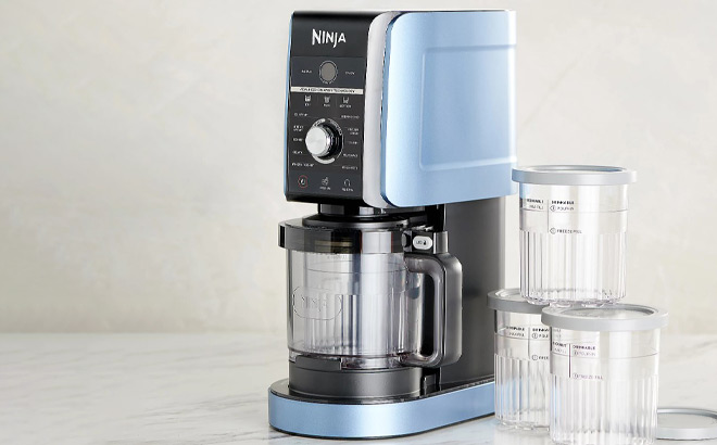 Ninja Creami 11 in 1 Frozen Treat Maker on Kitchen Countertop