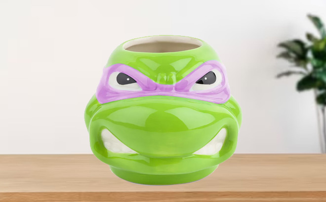 Ninja Turtle Mug on a Table