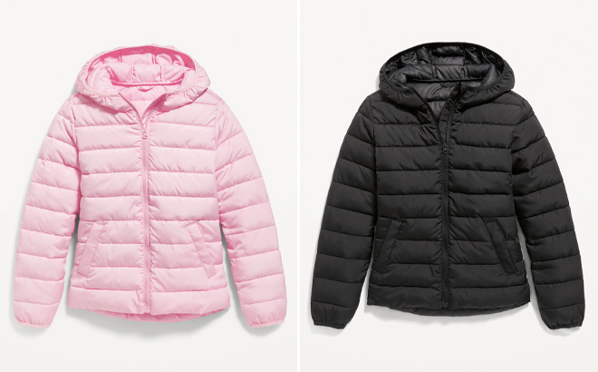 Old Navy Girls Water Resistant Quilted Puffer Jacket