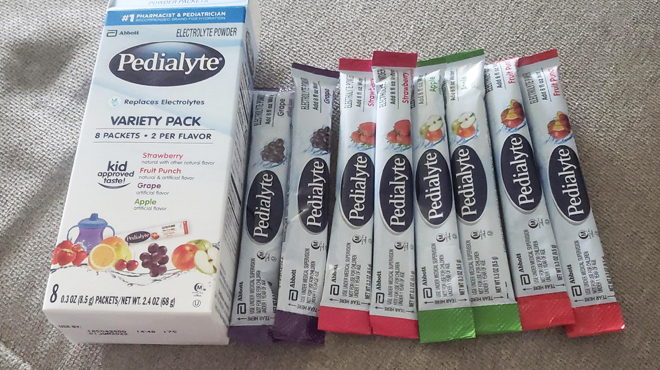 Pedialyte Electrolyte Powder Drink 8 Count Box