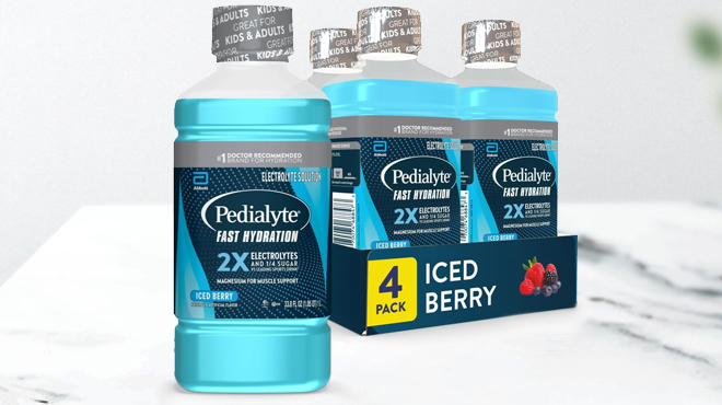 Pedialyte Fast Hydration Electrolyte Solution in Iced Berry